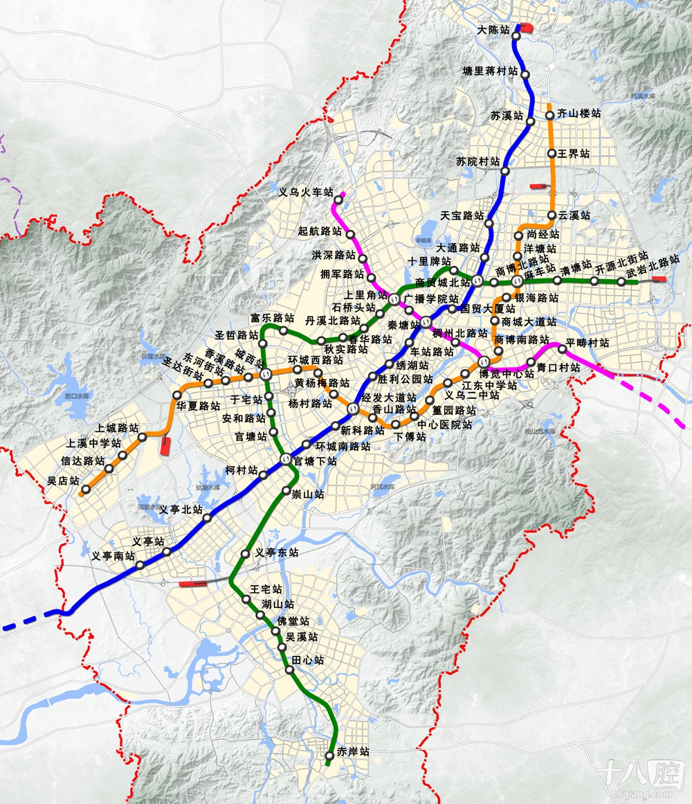 义乌未来规划4条轨道交通3条快速公交线, 快来看看哪个站点离你家最近