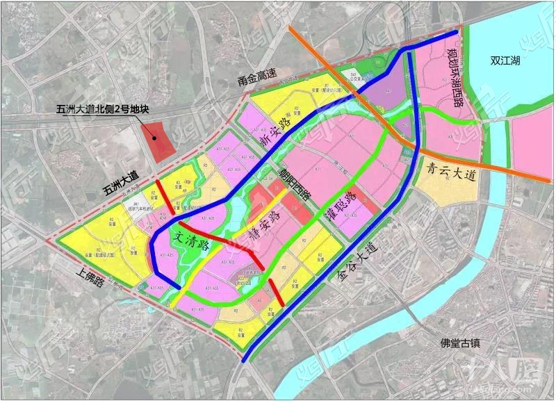 地块南侧将规划成为双江湖大学城,形成一个义乌高新