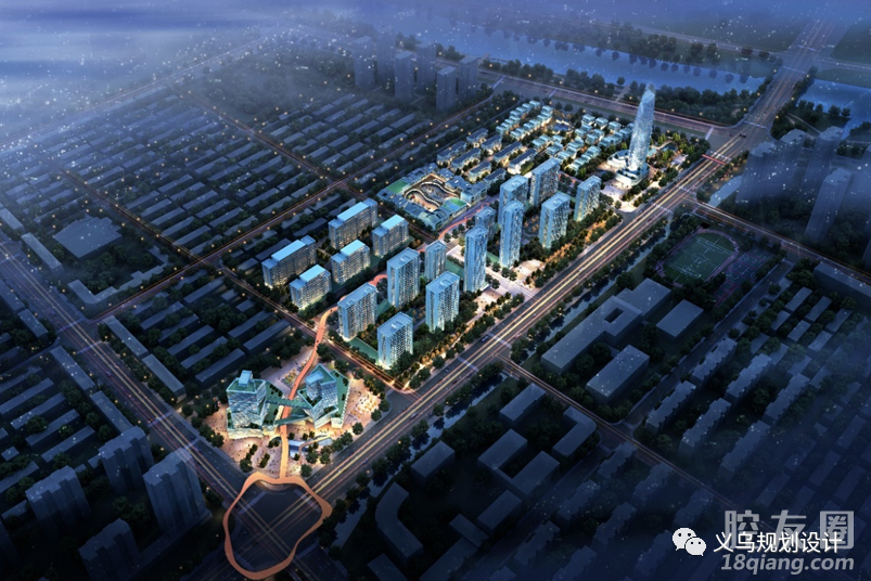 义乌廿三里通宝路南侧地块未来社区!规划用地面积为14.64公顷!