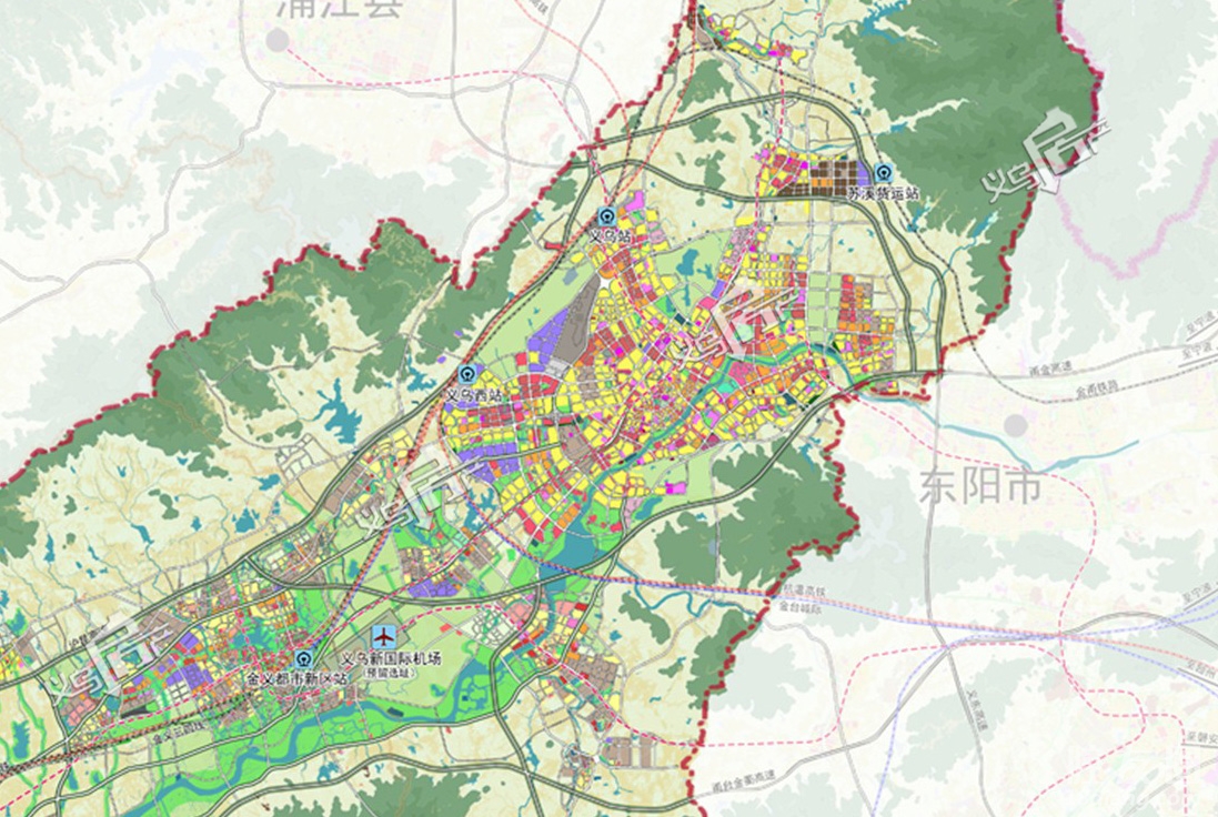 涉及金义国际机场,义乌高架站房,金义中央大道等,这些