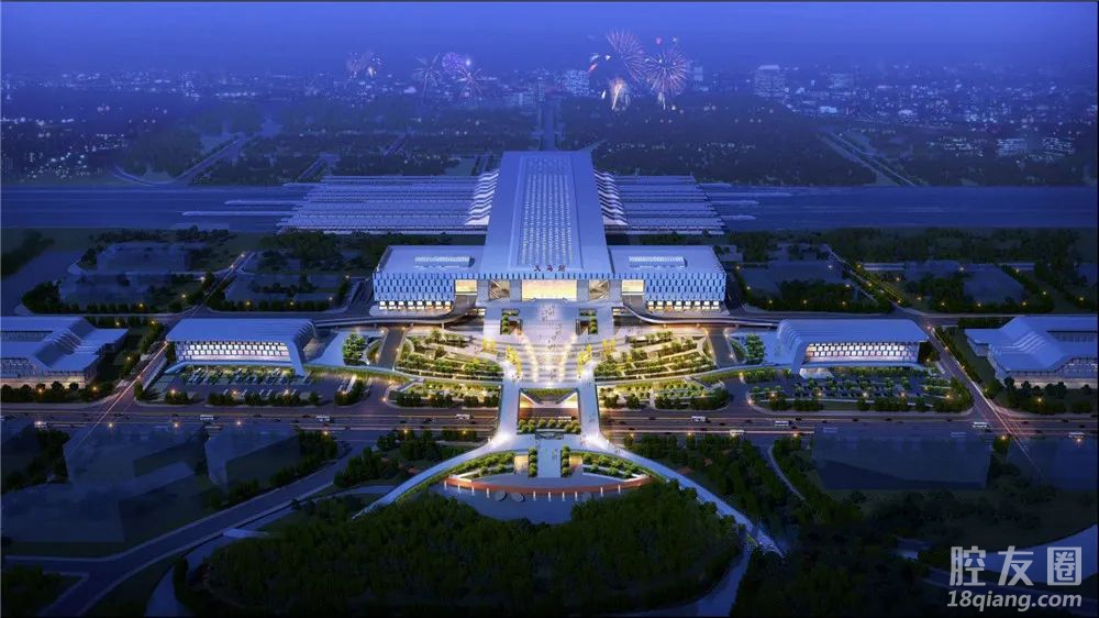义乌综合交通枢纽大楼屋顶"义乌站"安装完成,预计7月1
