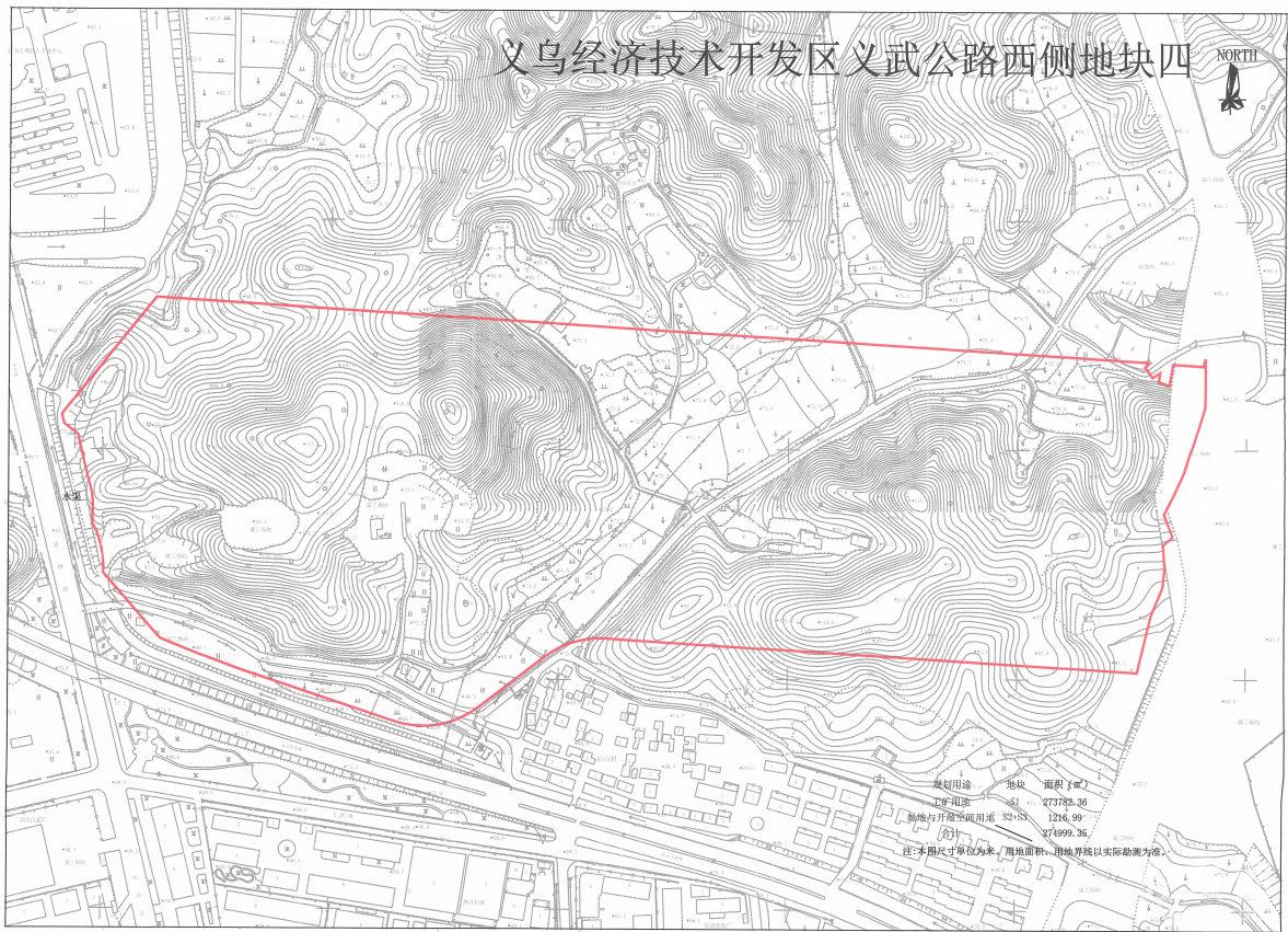 项目名称:义乌经济技术开发区义武公路西侧地块四 征收范围:赤岸镇南