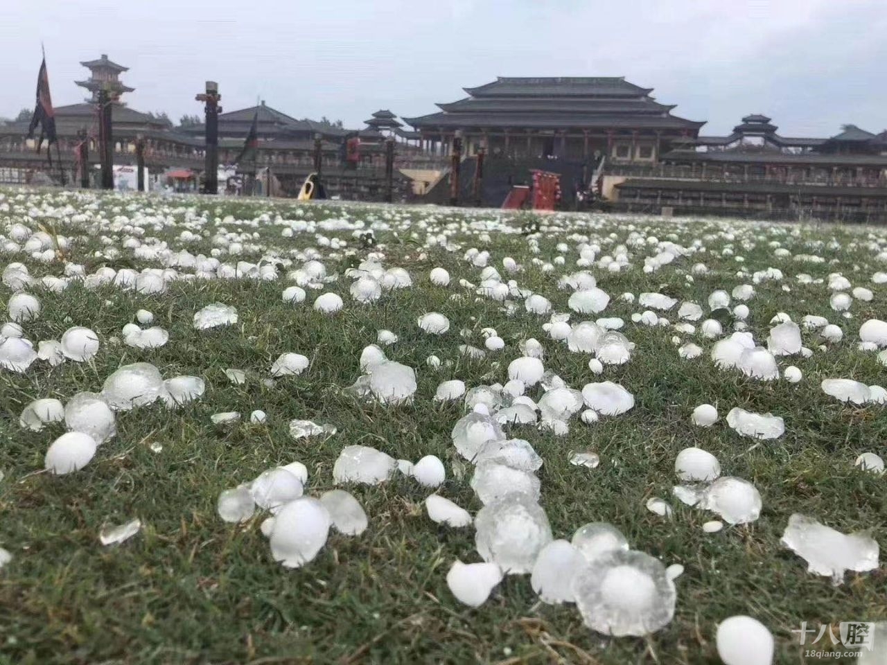 浙中连雨雹,小者如弹,大者如拳