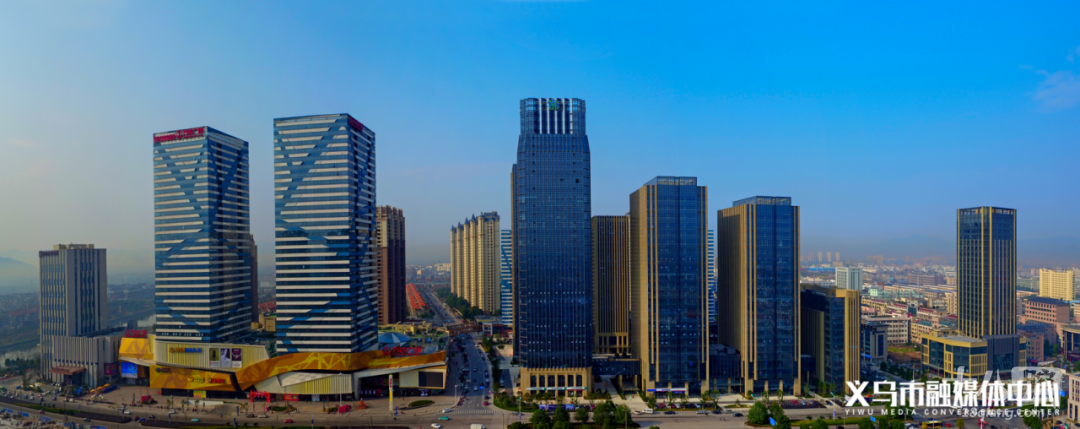 义乌总部经济b组团项目7幢高楼已全面结顶
